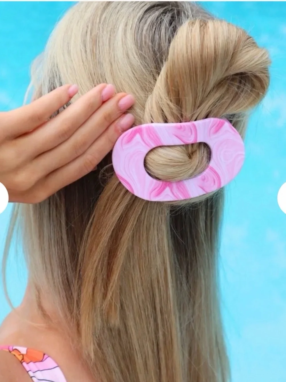 TELETIES Medium Flat Round Hair Clip